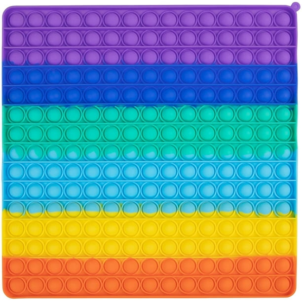 Fidget Popper Stress Reliever Toys for Autism ADHD Rainbow Square Rainbow Square 225 Bubbles 11.8 Inch Pop Bubble Sensory Fidget Toy for Kids and Adults Big Size Push Pop Pop Bubble Fidget Toy Fidget Popper Stress Reliever Toys for Autism ADHD Rainbow Square Rainbow Square 225 Bubbles 11.8 Inch Pop Bubble Sensory Fidget Toy for Kids and Adults Big Size Push Pop Pop Bubble Fidget Toy